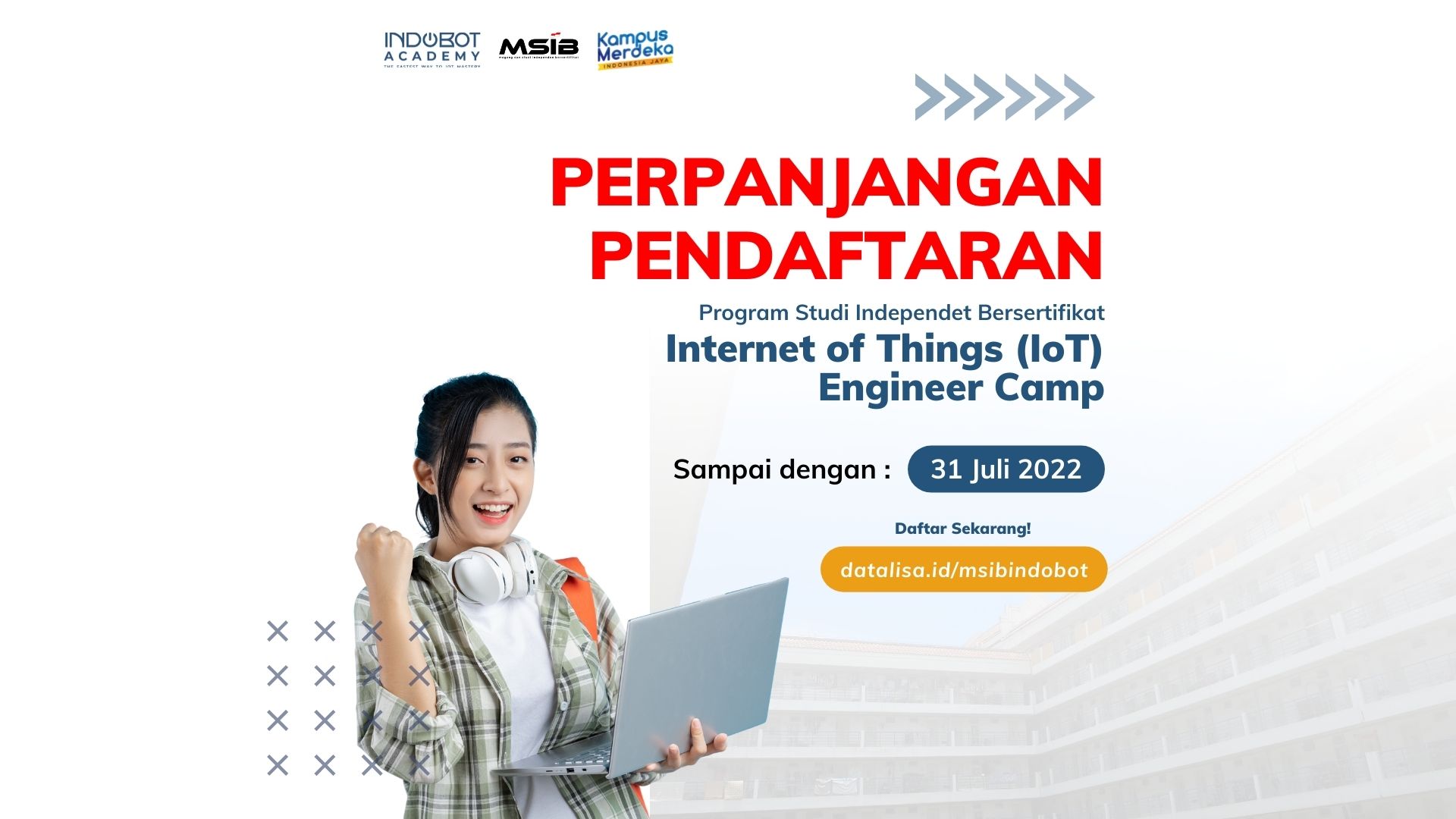 Perpanjangan Pendaftaran Program Studi Independen Bersertifikat Internet of Things (IoT) Engineer Camp Indobot Academy